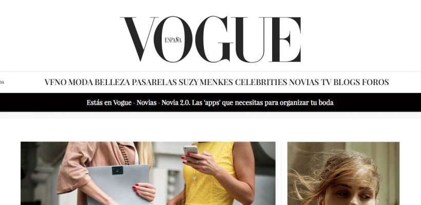 Salimos en VOGUE  Tubodamovil Las 'apps' que necesitas para organizar tu boda!!